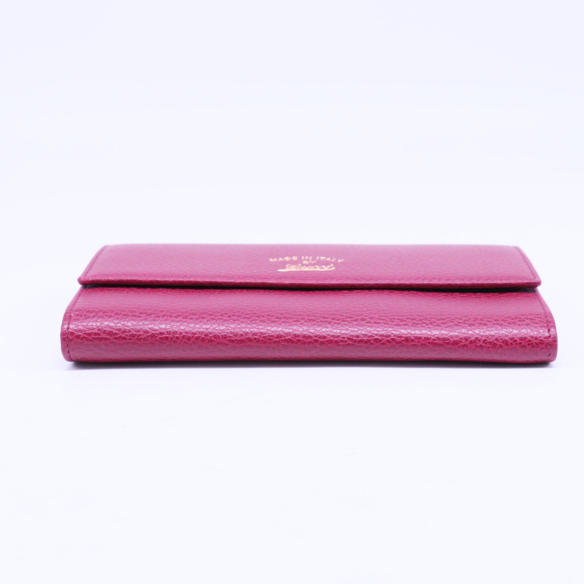 Burgundy Leather Swing Flap Continental Wallet