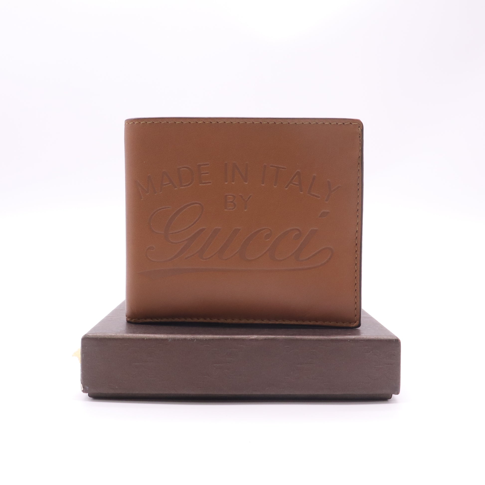 Gucci Selleria Embossed Smooth Leather Bi-Fold Wallet W22559