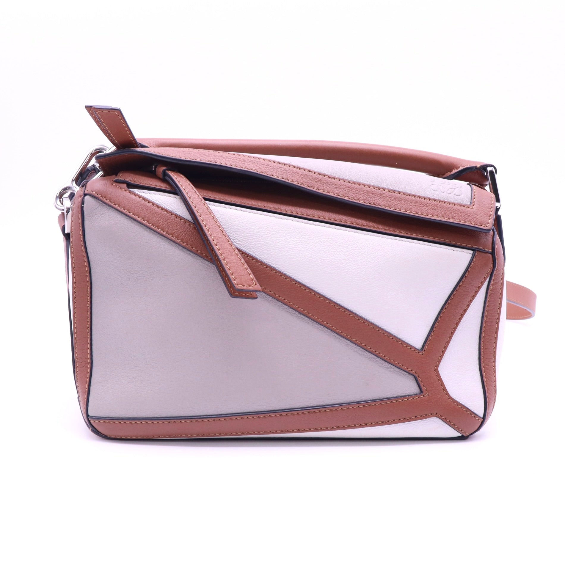 Calfskin Small Graphic Puzzle Bag Twins LDJ4112