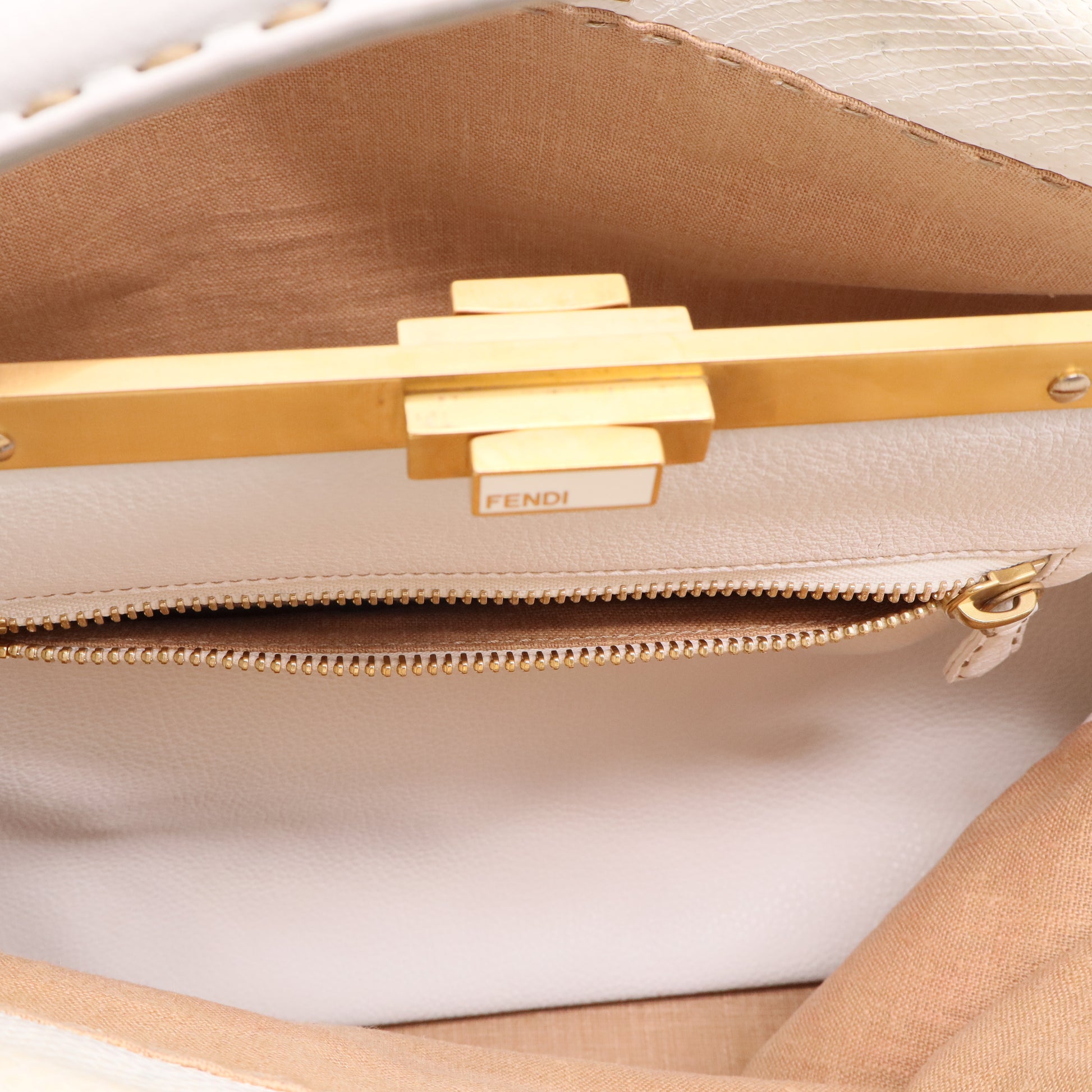 Fendi Peekaboo Leather Crossbody Bag twins