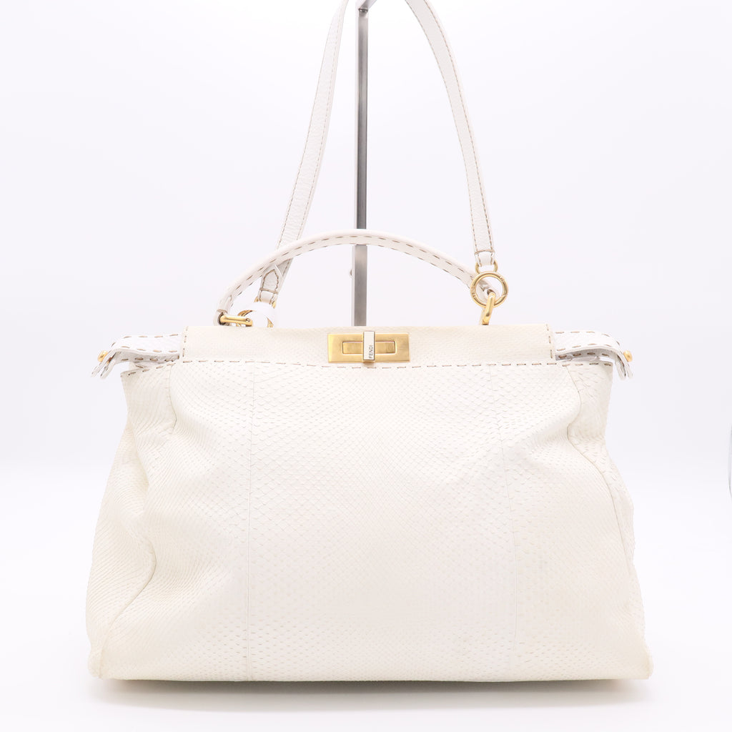 Fendi Peekaboo Leather Crossbody Bag twins