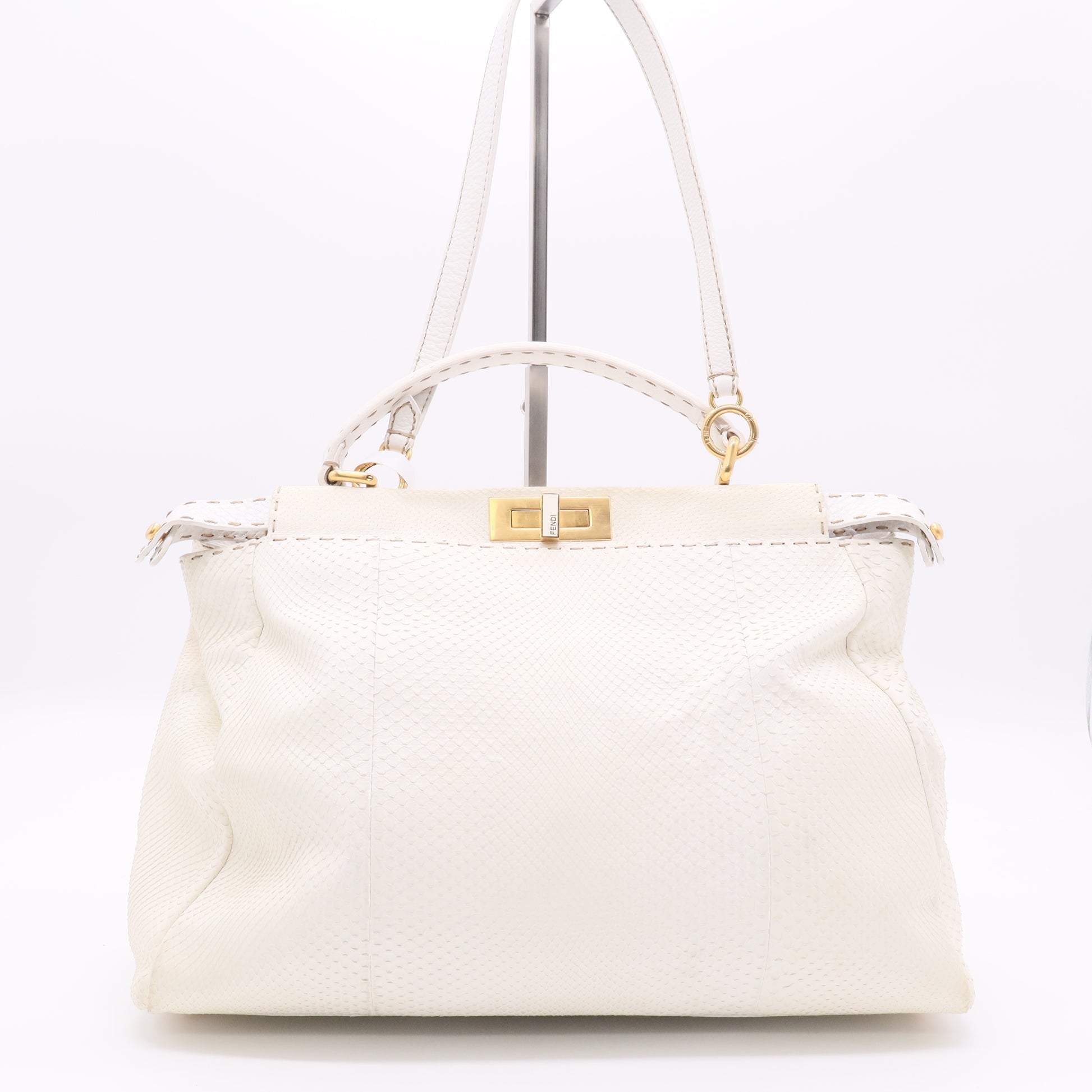 Fendi Peekaboo Leather Crossbody Bag twins