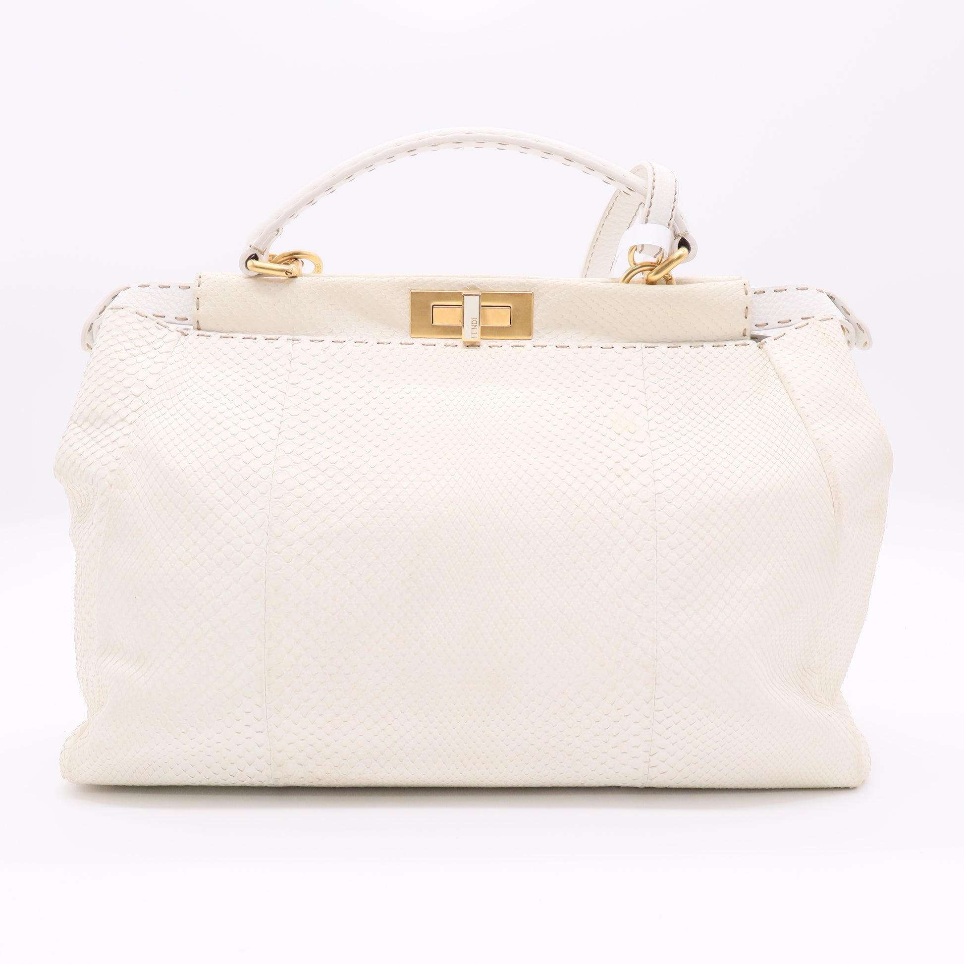 Fendi Peekaboo Leather Crossbody Bag twins