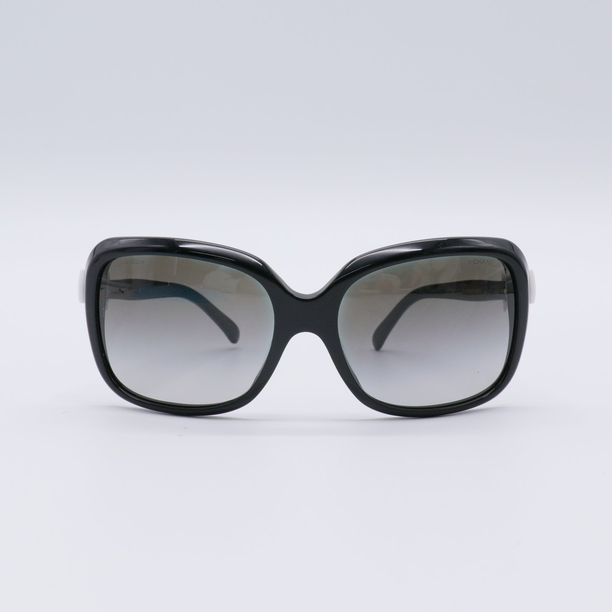 Acetate CC Bow Sunglasses 5171 Black White