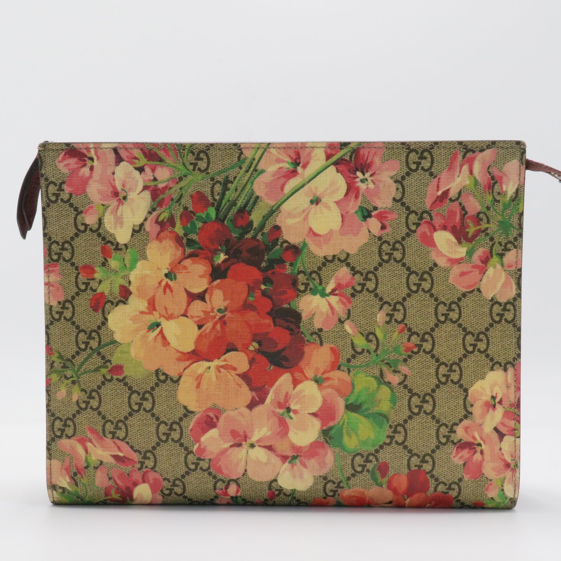 Toiletry Pouch Blooms Print GG Coated Canvas Large