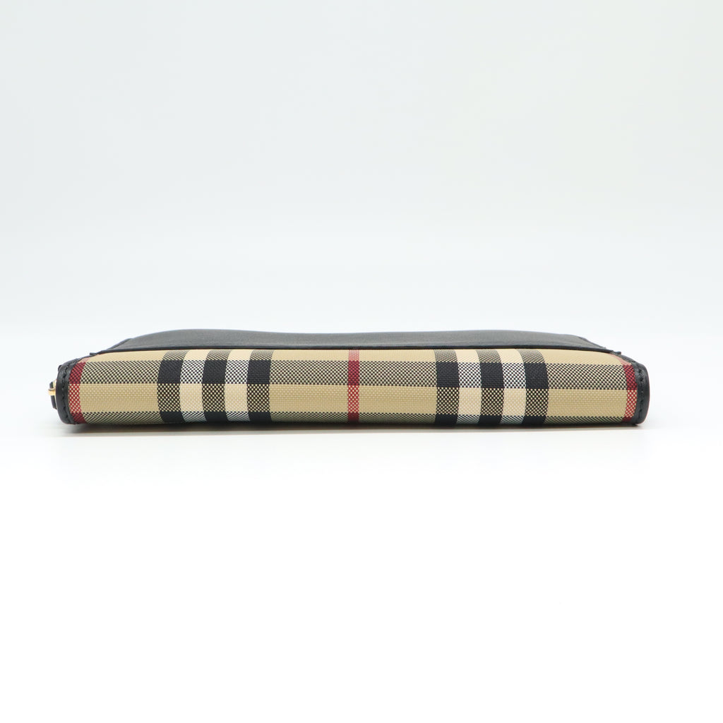 Burberry House Check Derby Leather Elmore Wallet W21687