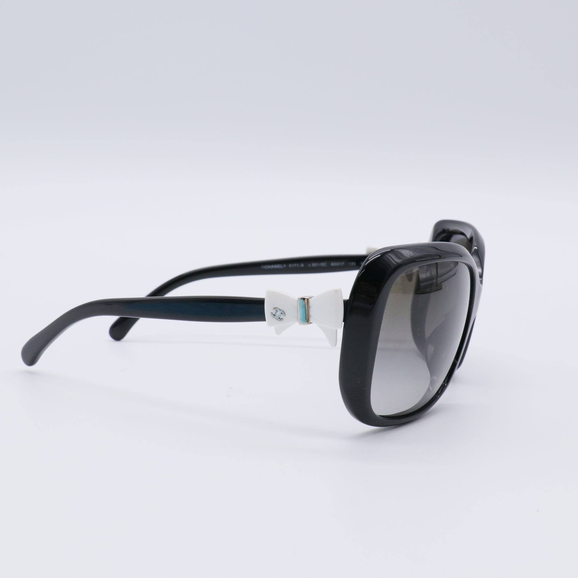 Acetate CC Bow Sunglasses 5171 Black White