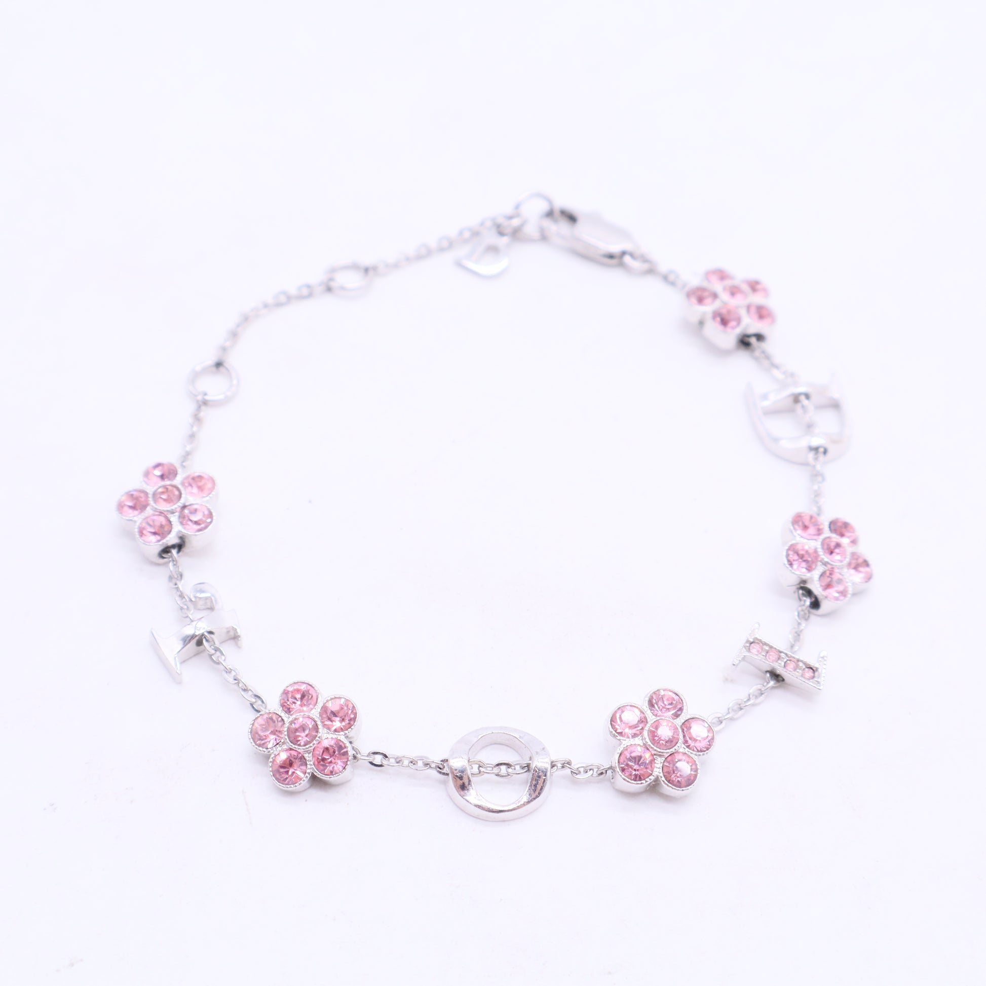 Christian Dior Crystal Dior Flower Station Bracelet twins LDJ2807