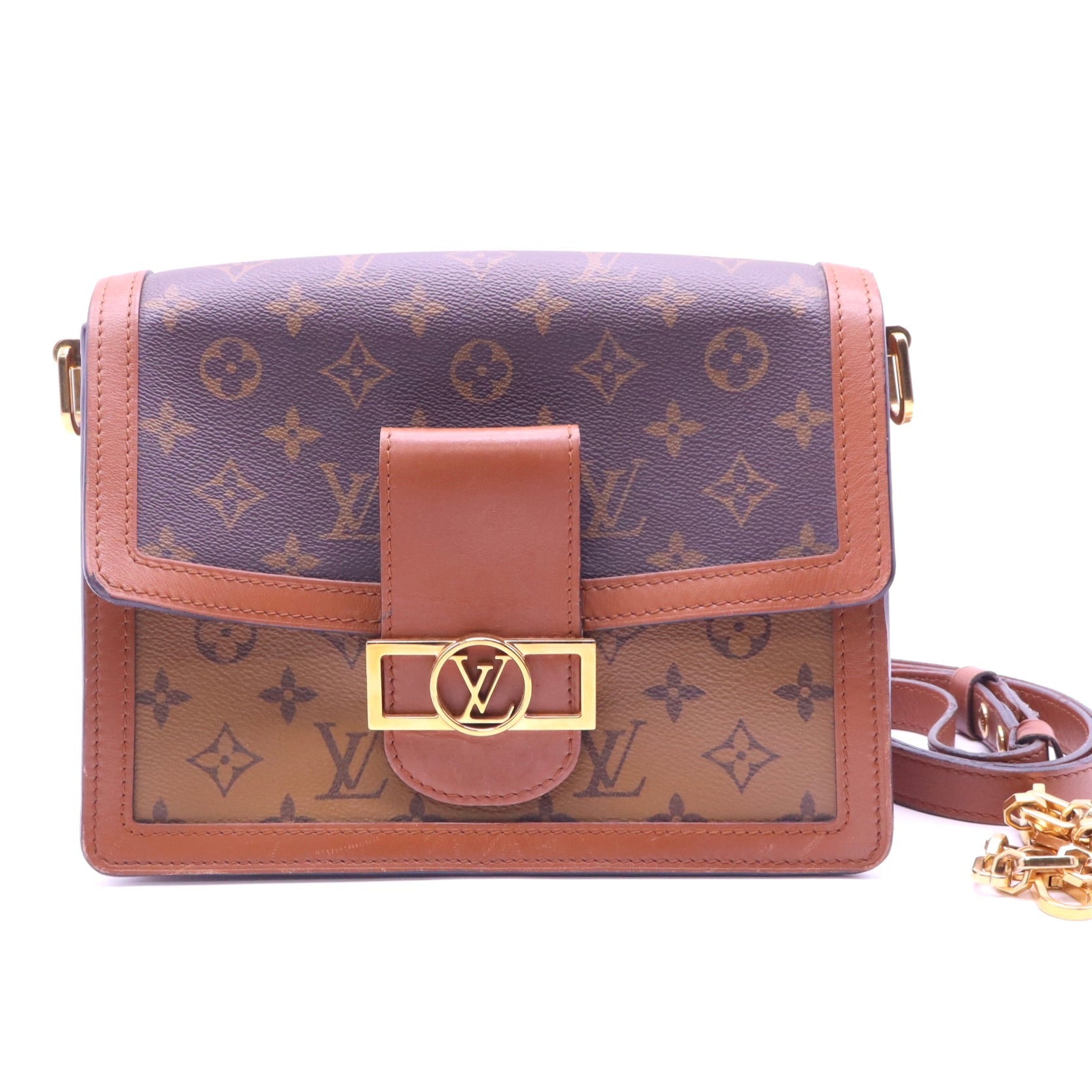 Dauphine Shoulder Bag Reverse Monogram Canvas MM Twins LDJ4126