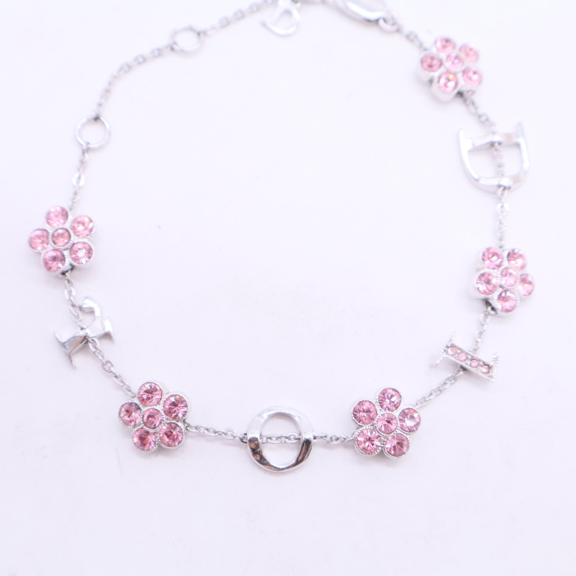 Christian Dior Crystal Dior Flower Station Bracelet twins LDJ2807