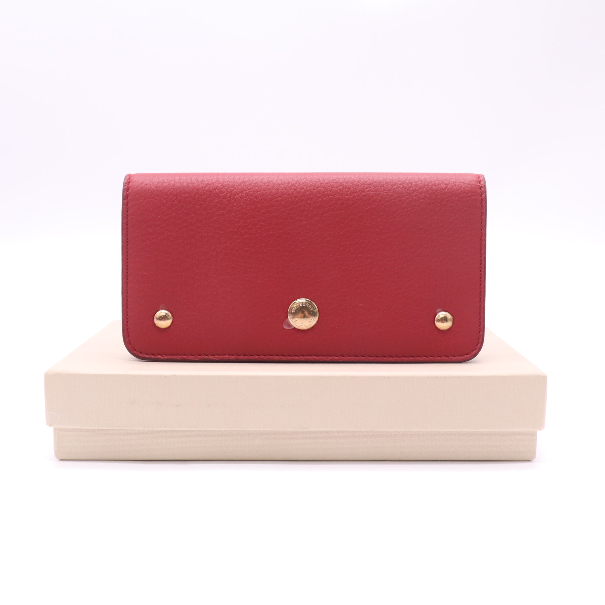 Red Leather Rowe Snap Flap Wallet W22611
