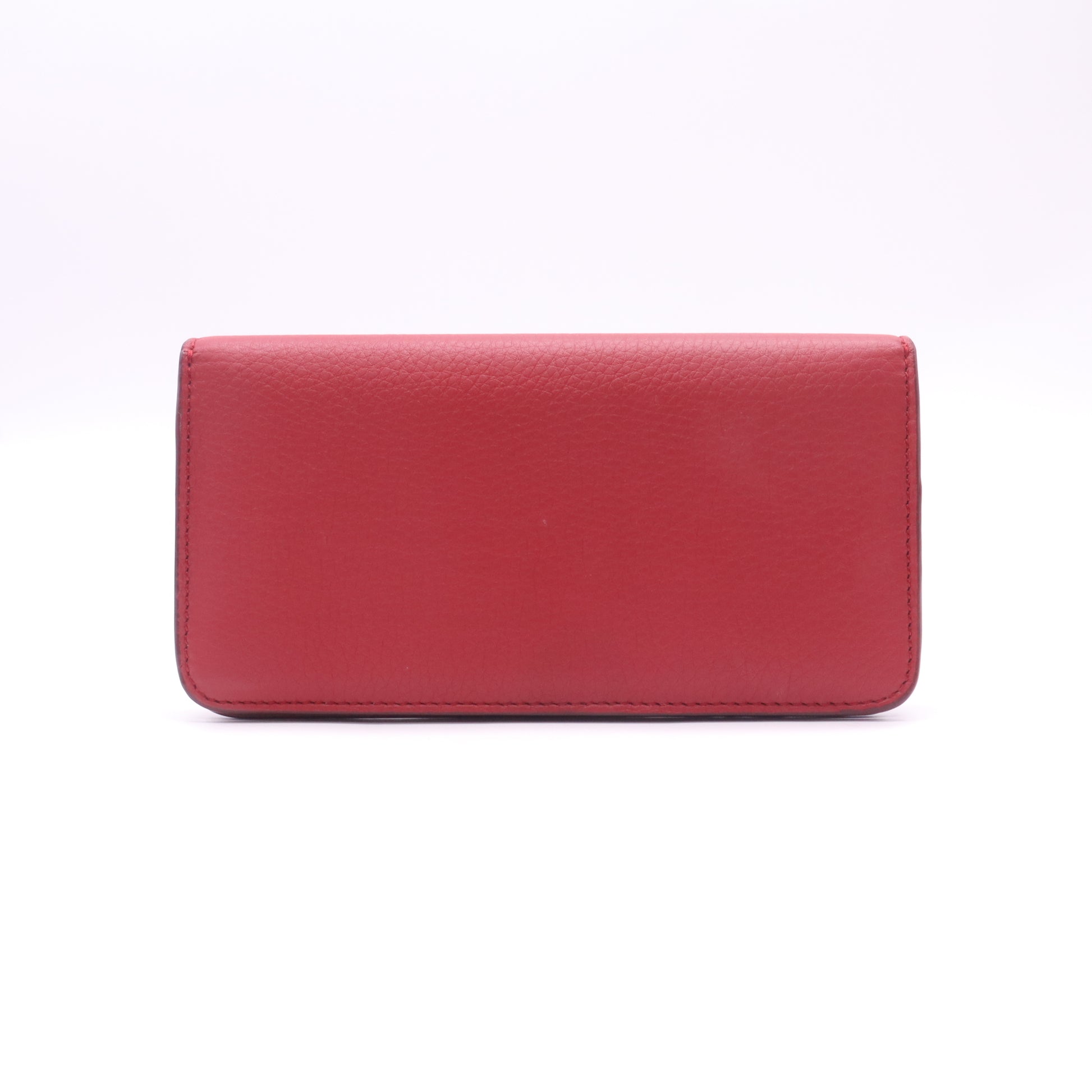 Red Leather Rowe Snap Flap Wallet W22611