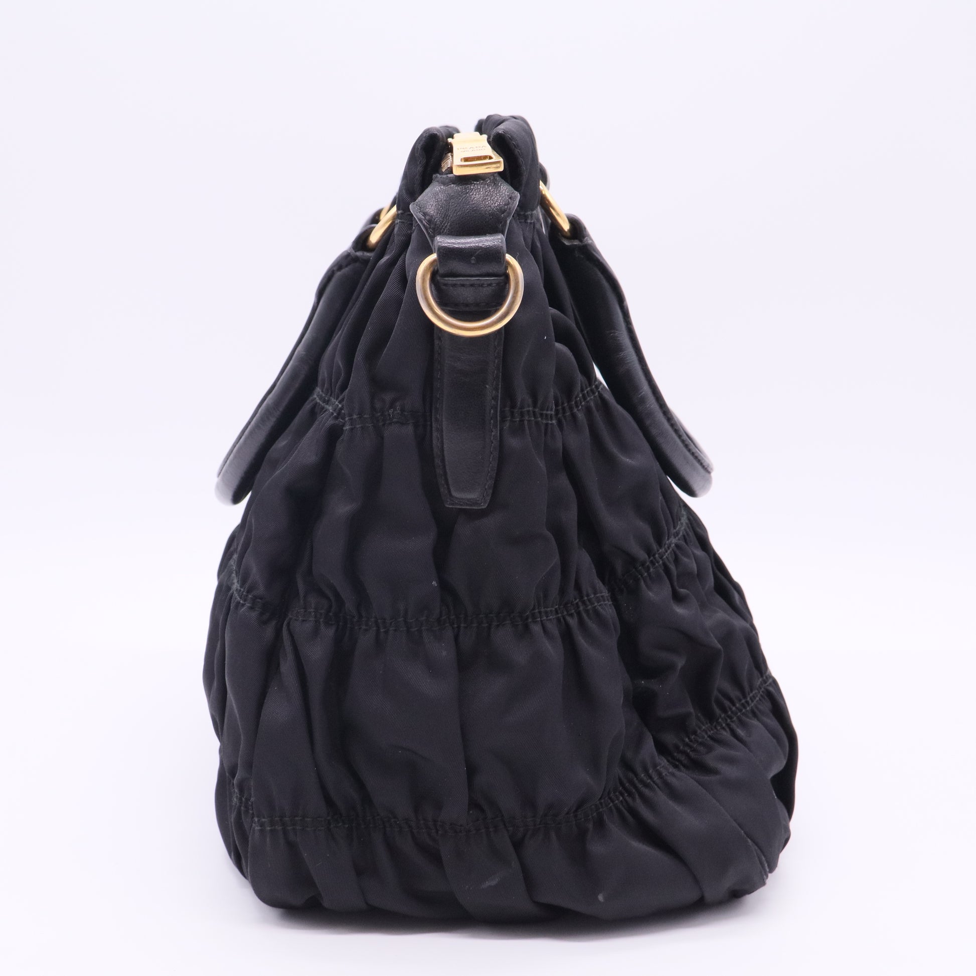 Tessuto Nylon Gaufre Tote Black