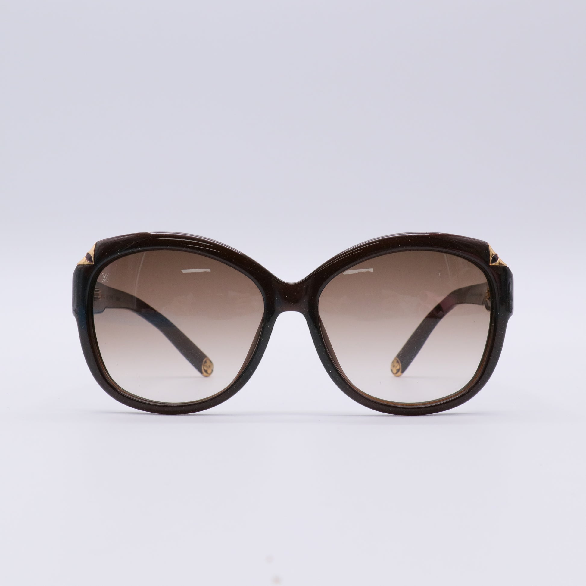 Acetate Hortensia Cat Eye Sunglasses Z0486W Brown Glitter twins