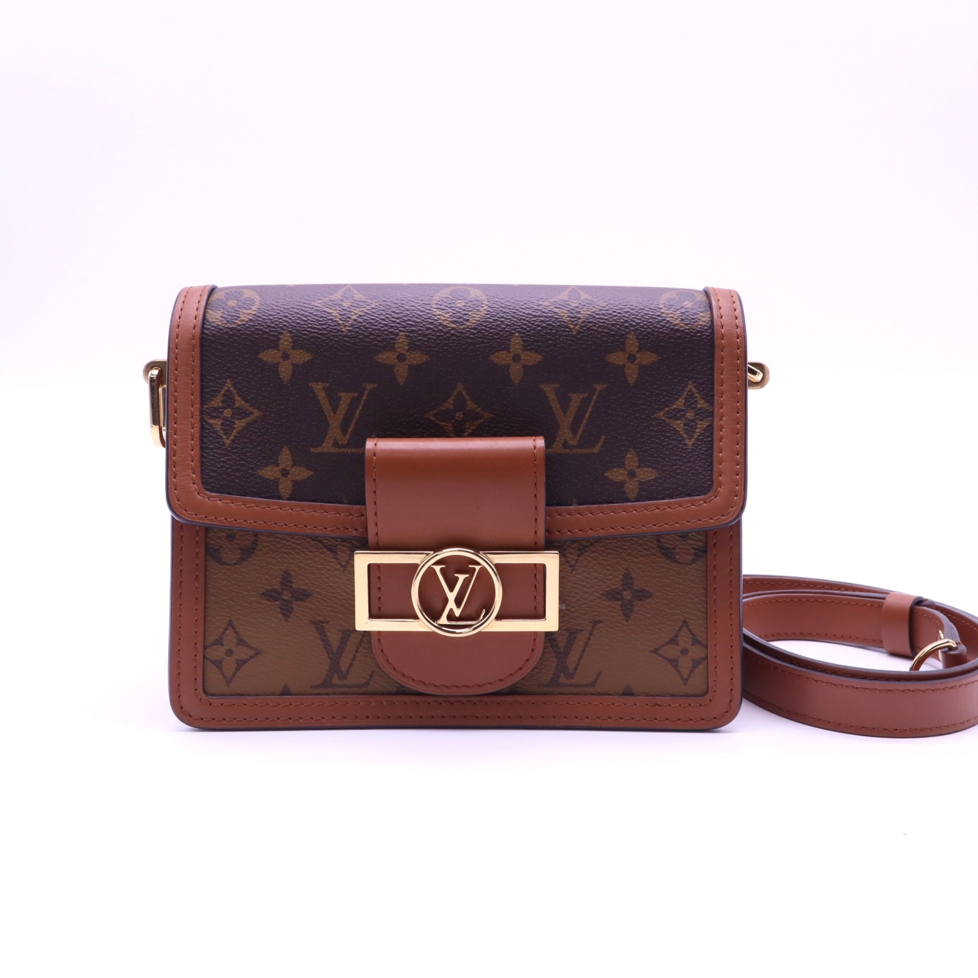 Dauphine Shoulder Bag Reverse Monogram Canvas Mini Twins LDJ4125