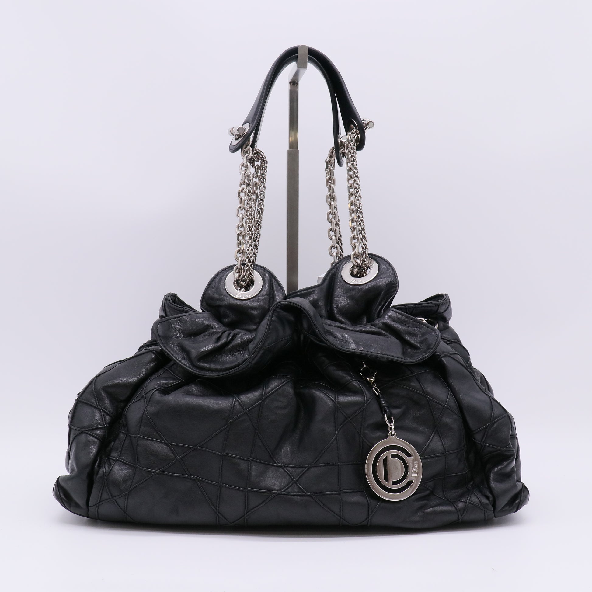 Black Leather Quilted Cannage Le Trente Bag B23239