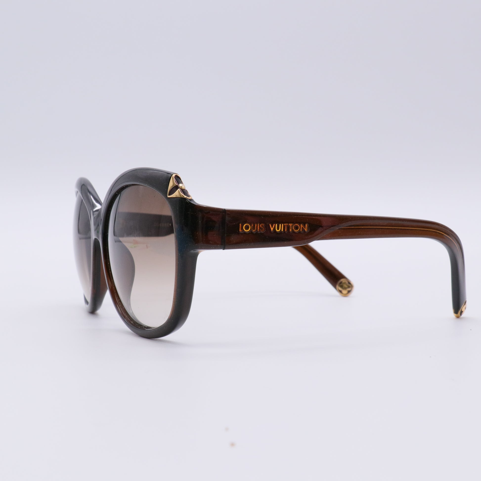 Acetate Hortensia Cat Eye Sunglasses Z0486W Brown Glitter twins