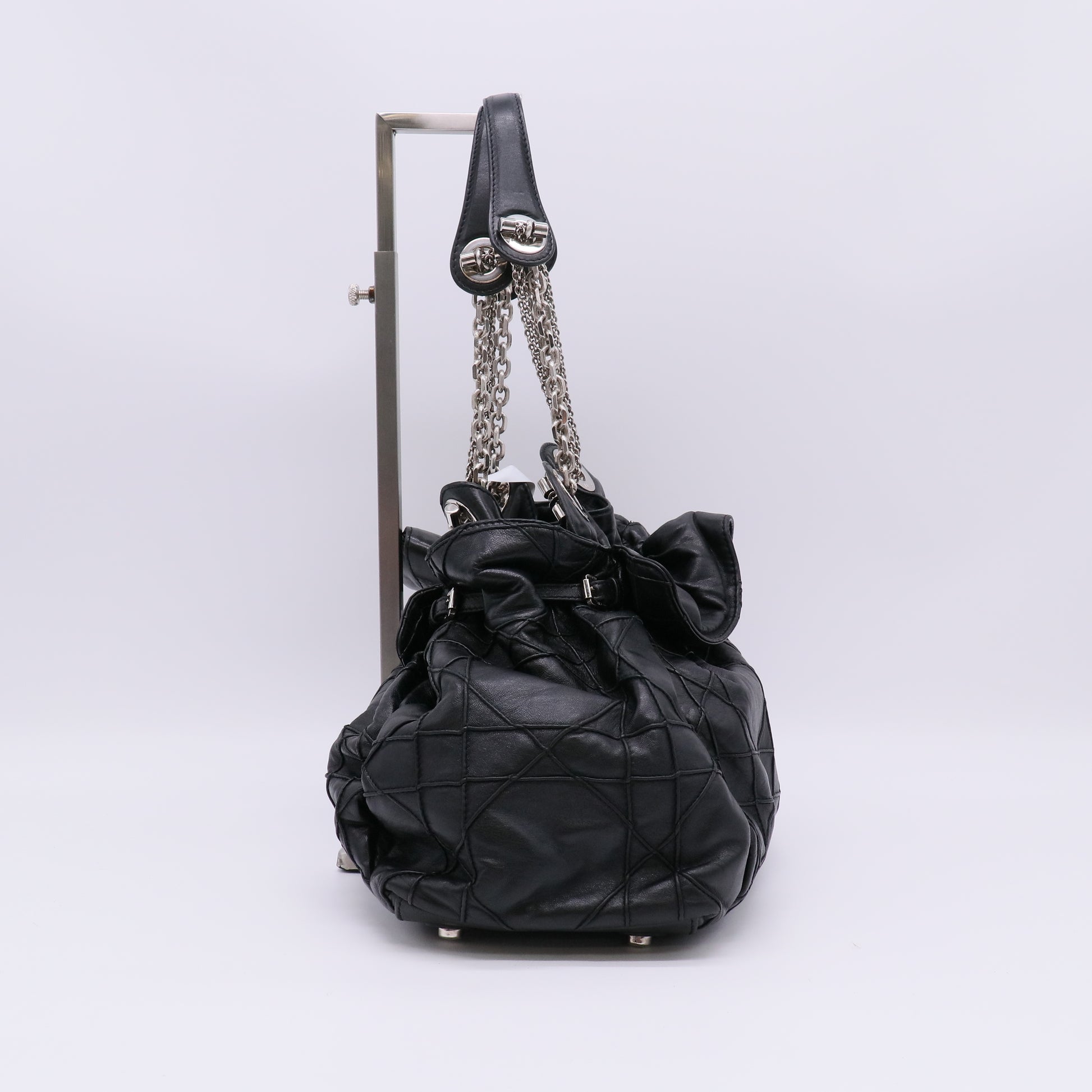 Black Leather Quilted Cannage Le Trente Bag B23239