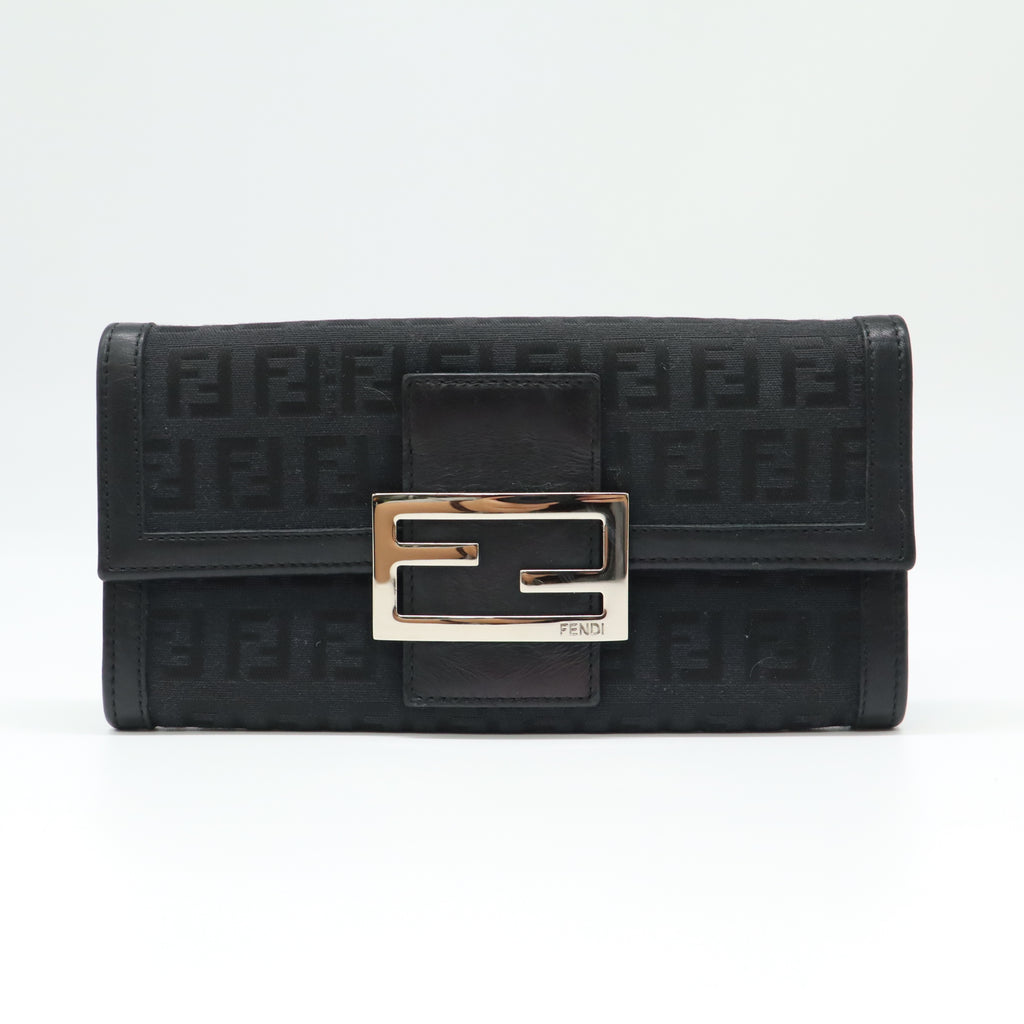 Fendi Zucchino FF Continental Flap Wallet W21724
