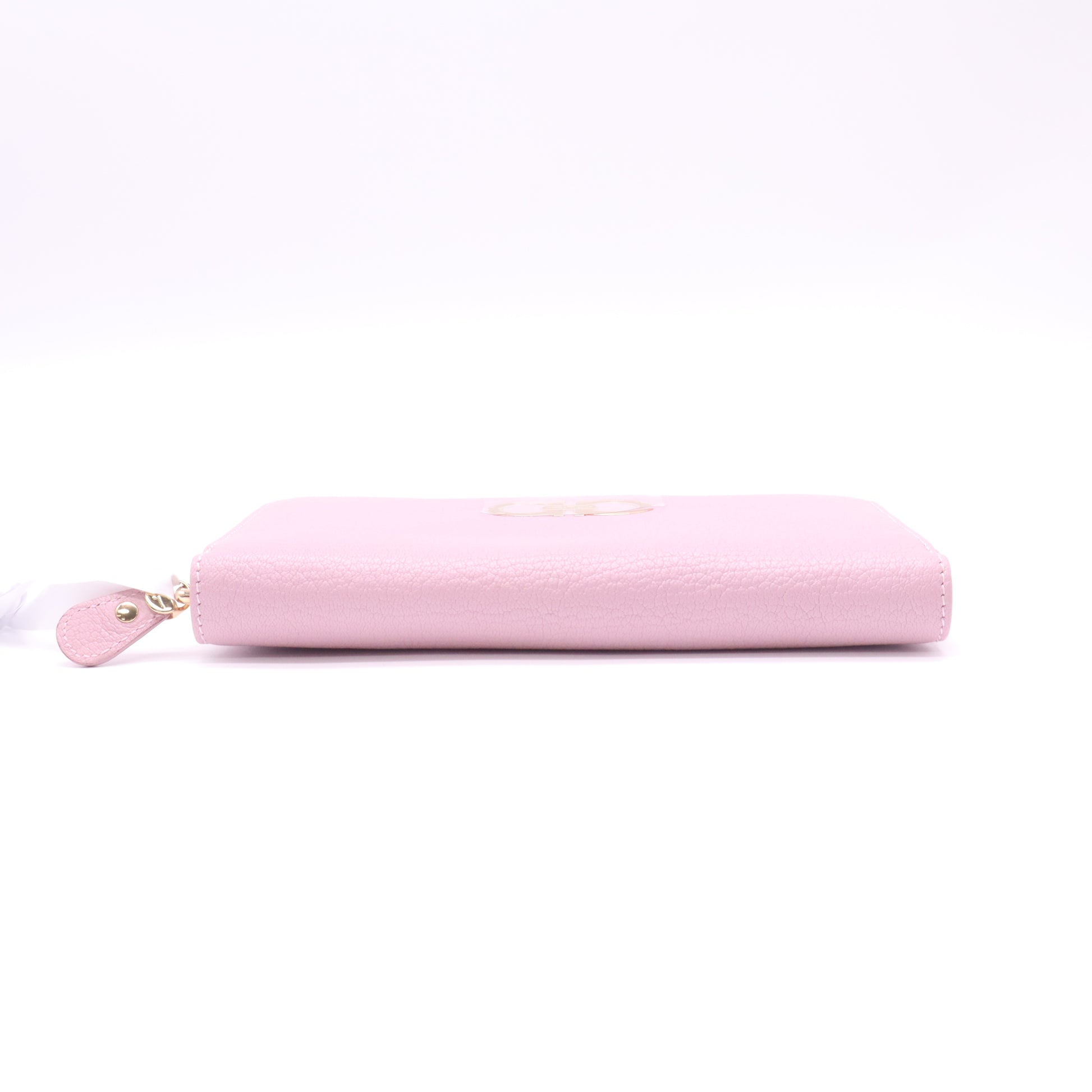 Peach Leather Gancio Zip Around Wallet W22571