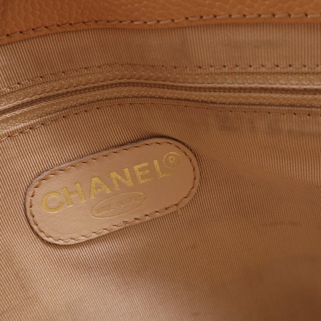 Caviar Logo Shoulder Bag
