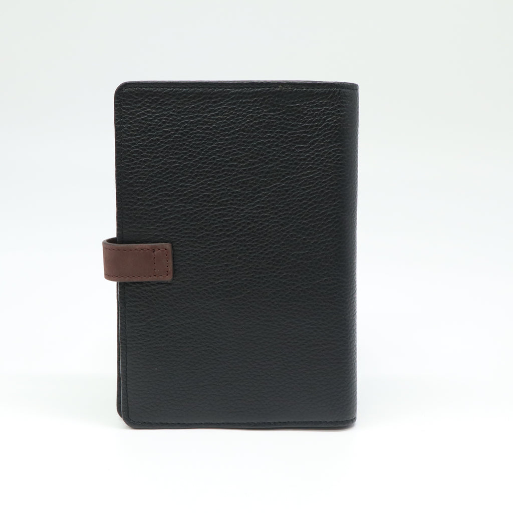 BVLGARI Black Grained Leather Travel Watch Case and Document Wallet W21180