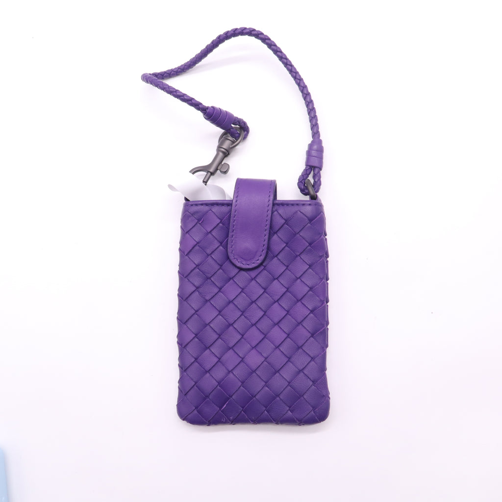 Bottega Veneta Intrecciato Nappa Leather Phone Case Pouch W22668