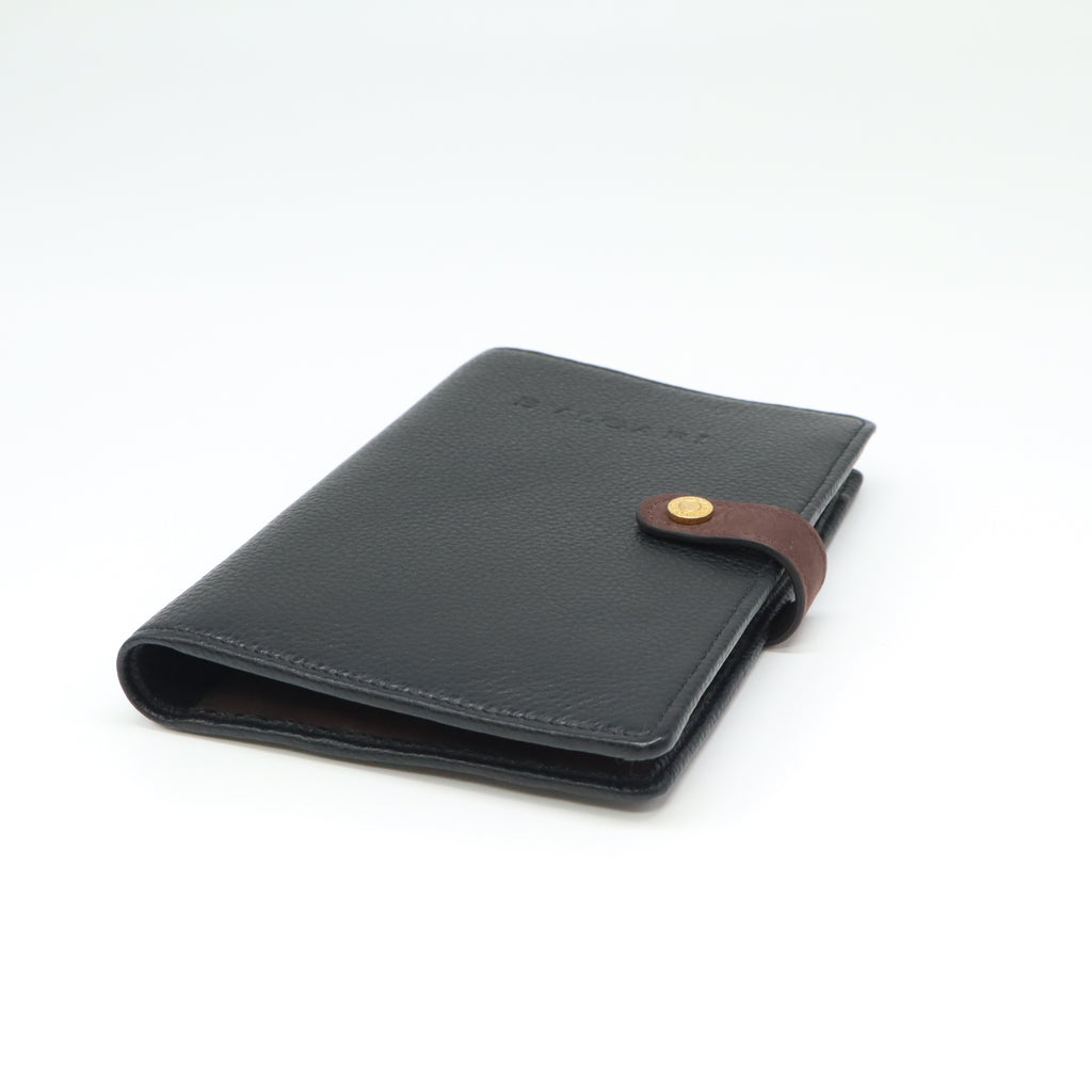 BVLGARI Black Grained Leather Travel Watch Case and Document Wallet W21180