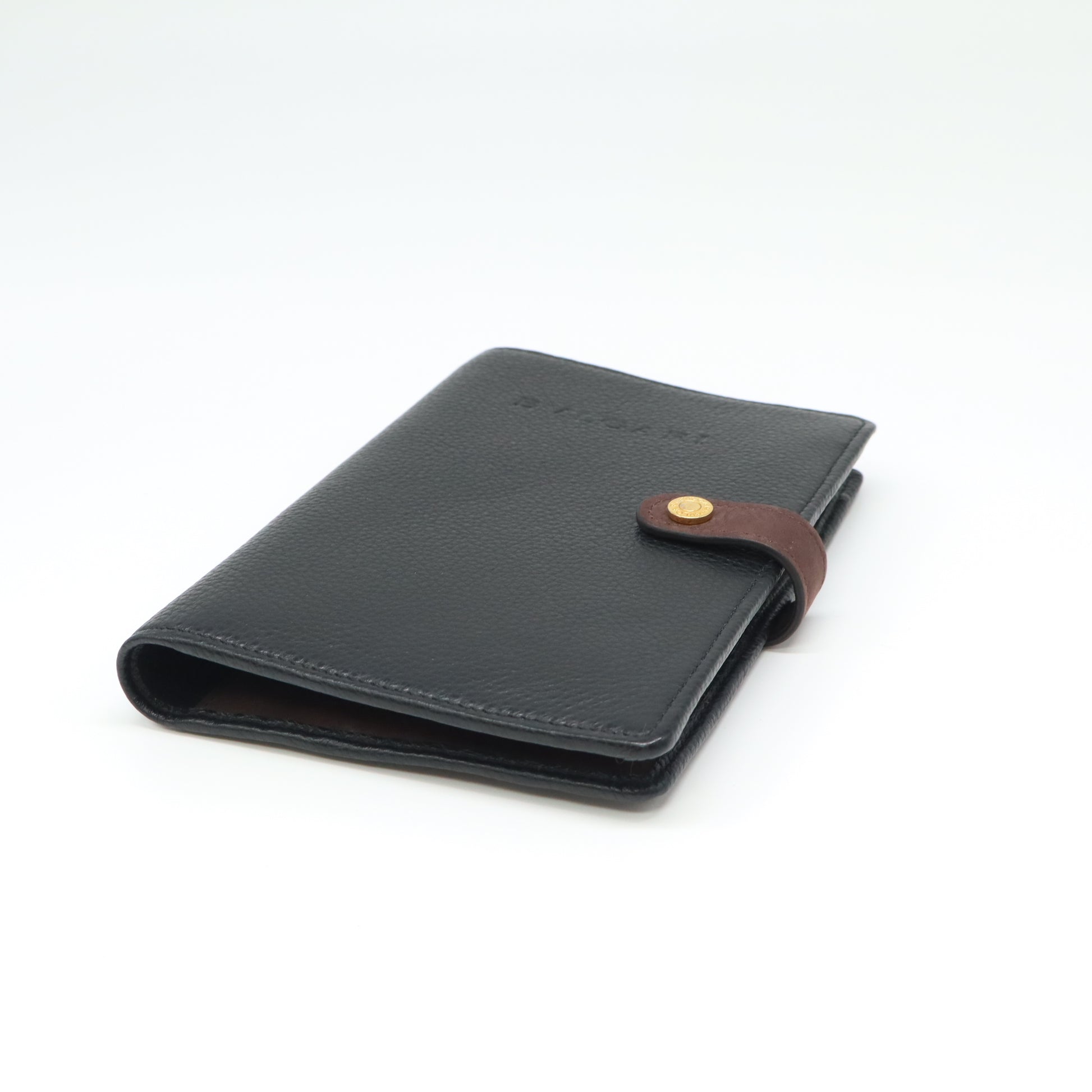 BVLGARI Black Grained Leather Travel Watch Case and Document Wallet W21180
