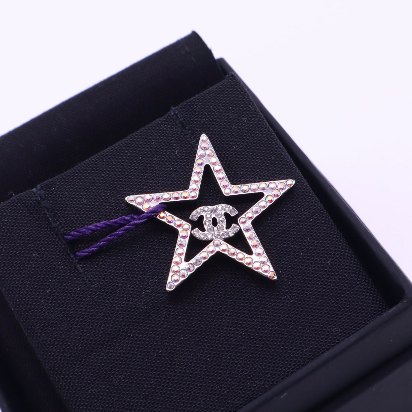 Chanel Crystal CC Star Earrings twins LDJ4115