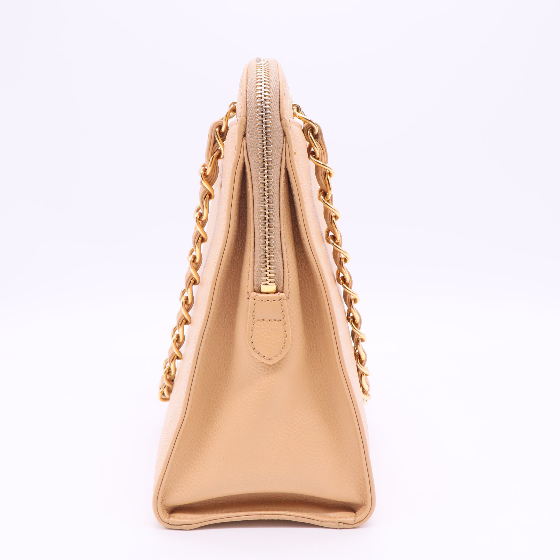 Caviar Logo Shoulder Bag