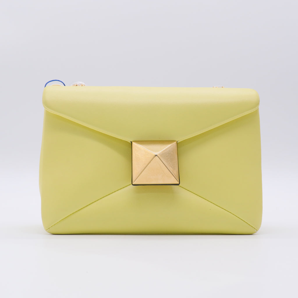 Yellow Leather One Stud Chain Bag twins
