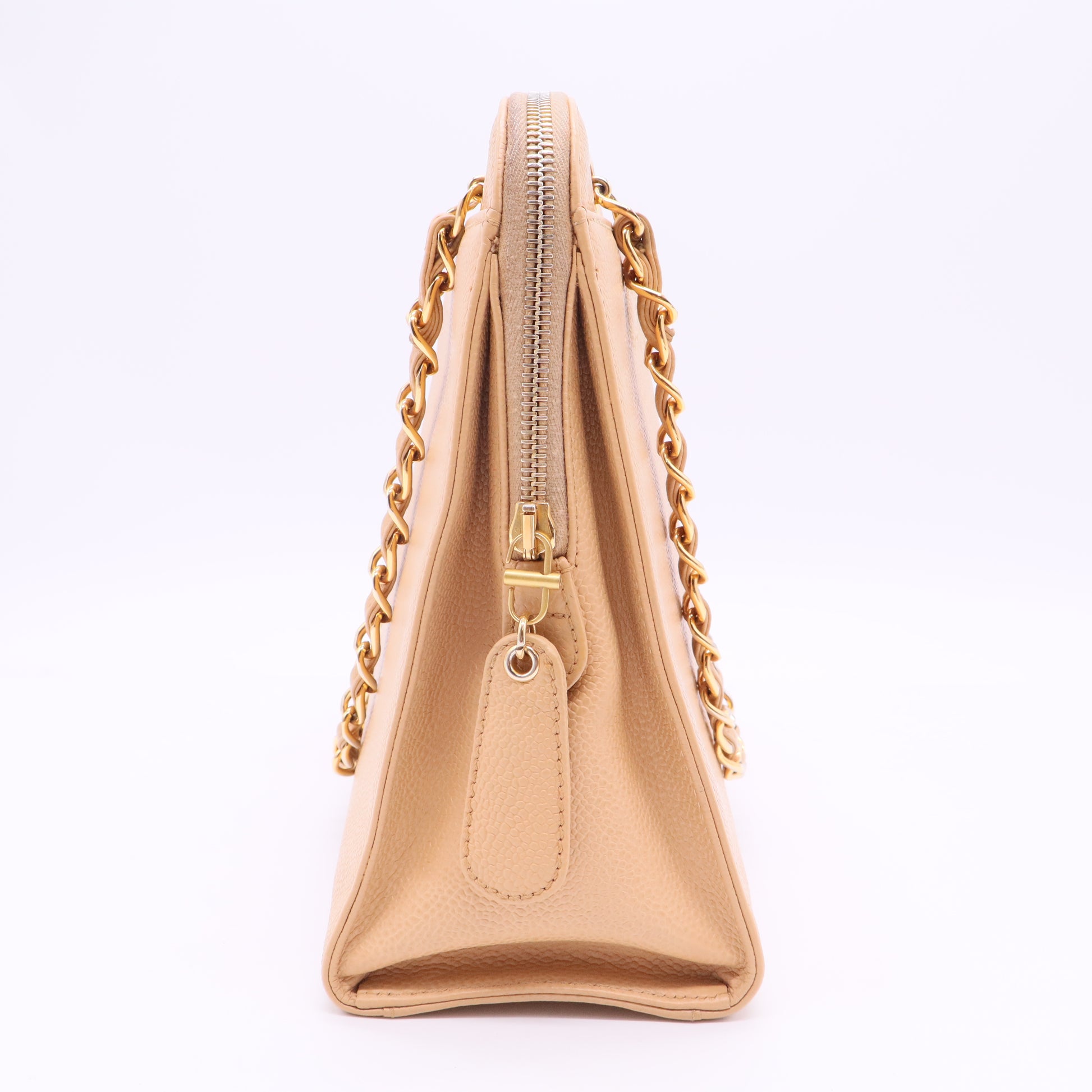 Caviar Logo Shoulder Bag