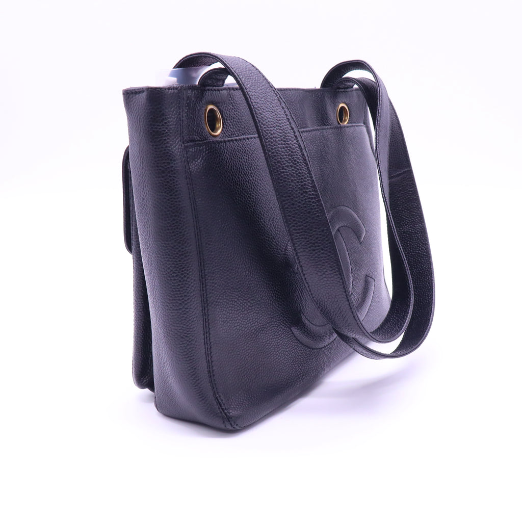 Vintage Front Pocket Tote Caviar Small Twins LDJ4113