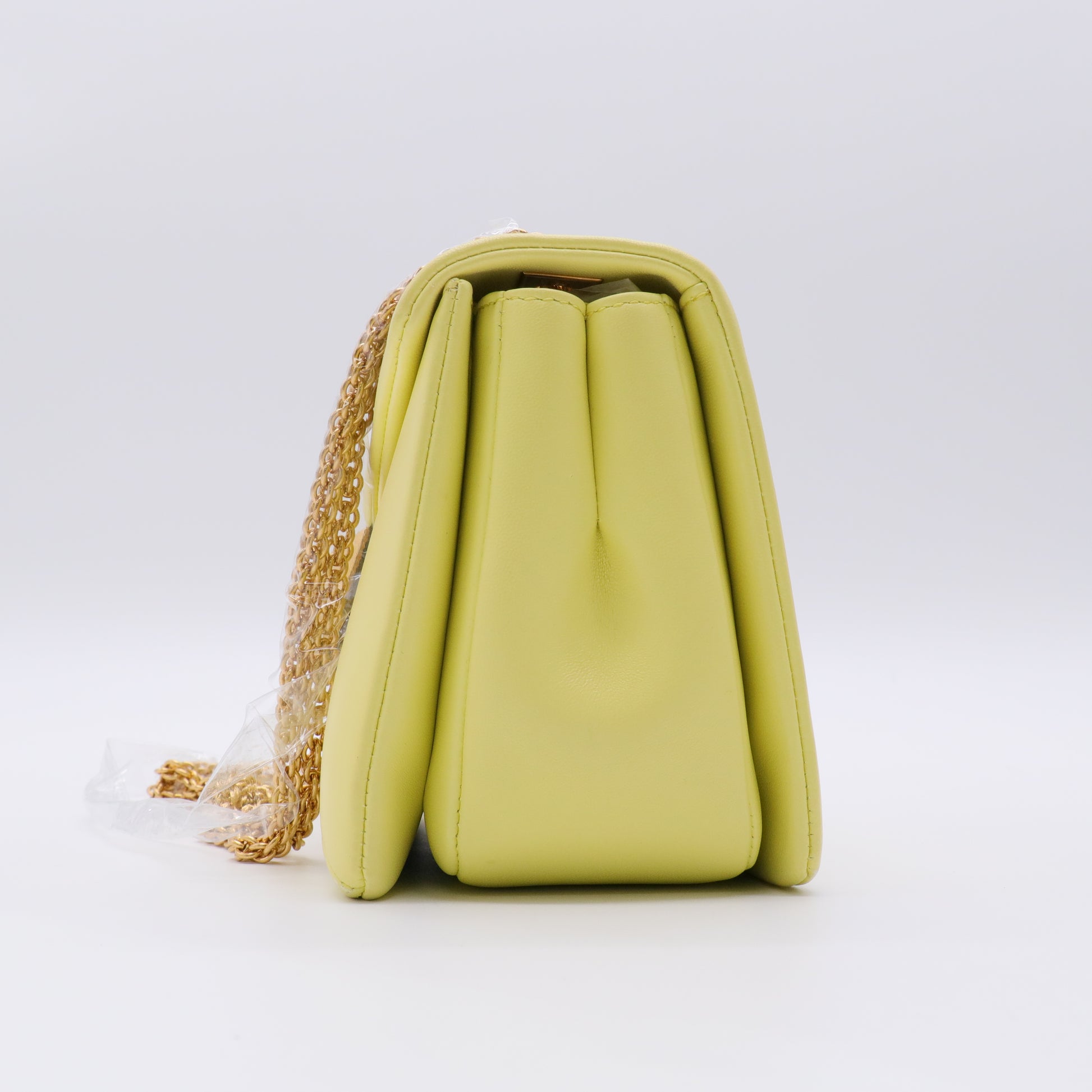 Yellow Leather One Stud Chain Bag twins