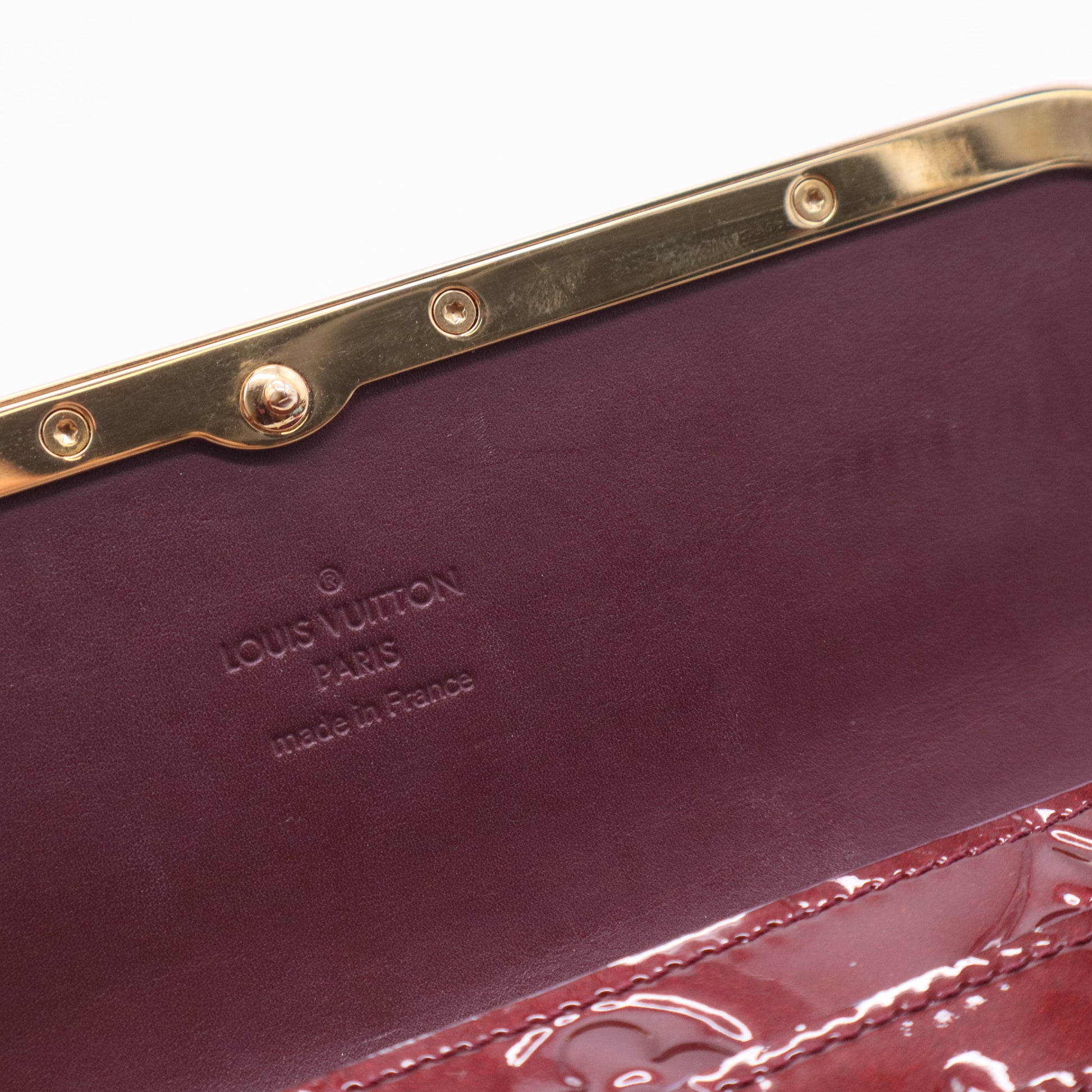 Rouge Fauviste Monogram Vernis Rossmore Wallet