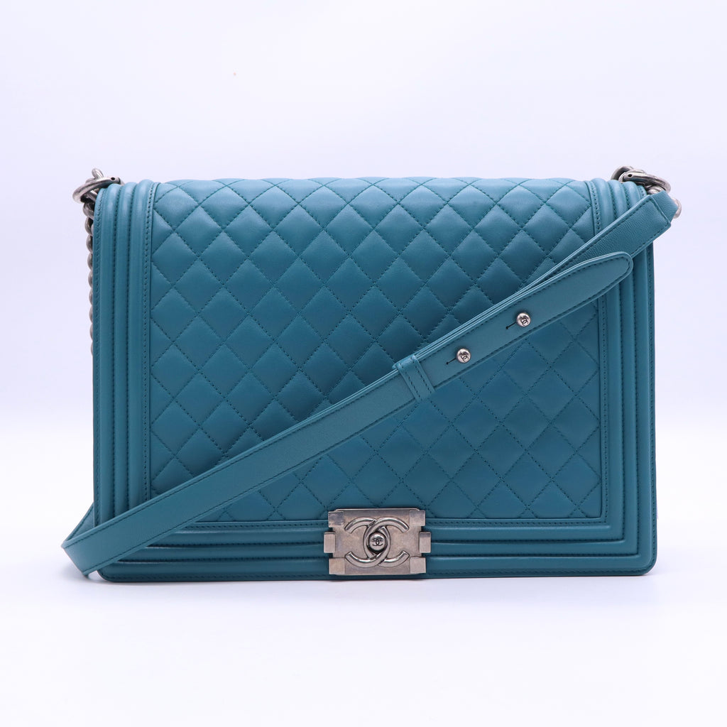 Boy Flap Bag Quilted Lambskin Large Twins LDJ3604