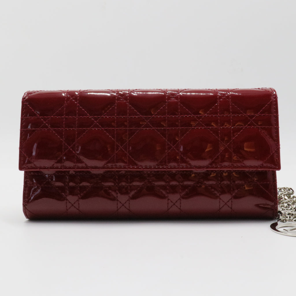 Lady Dior Rendez Vous Short Chain Wallet Cannage Quilt Patent