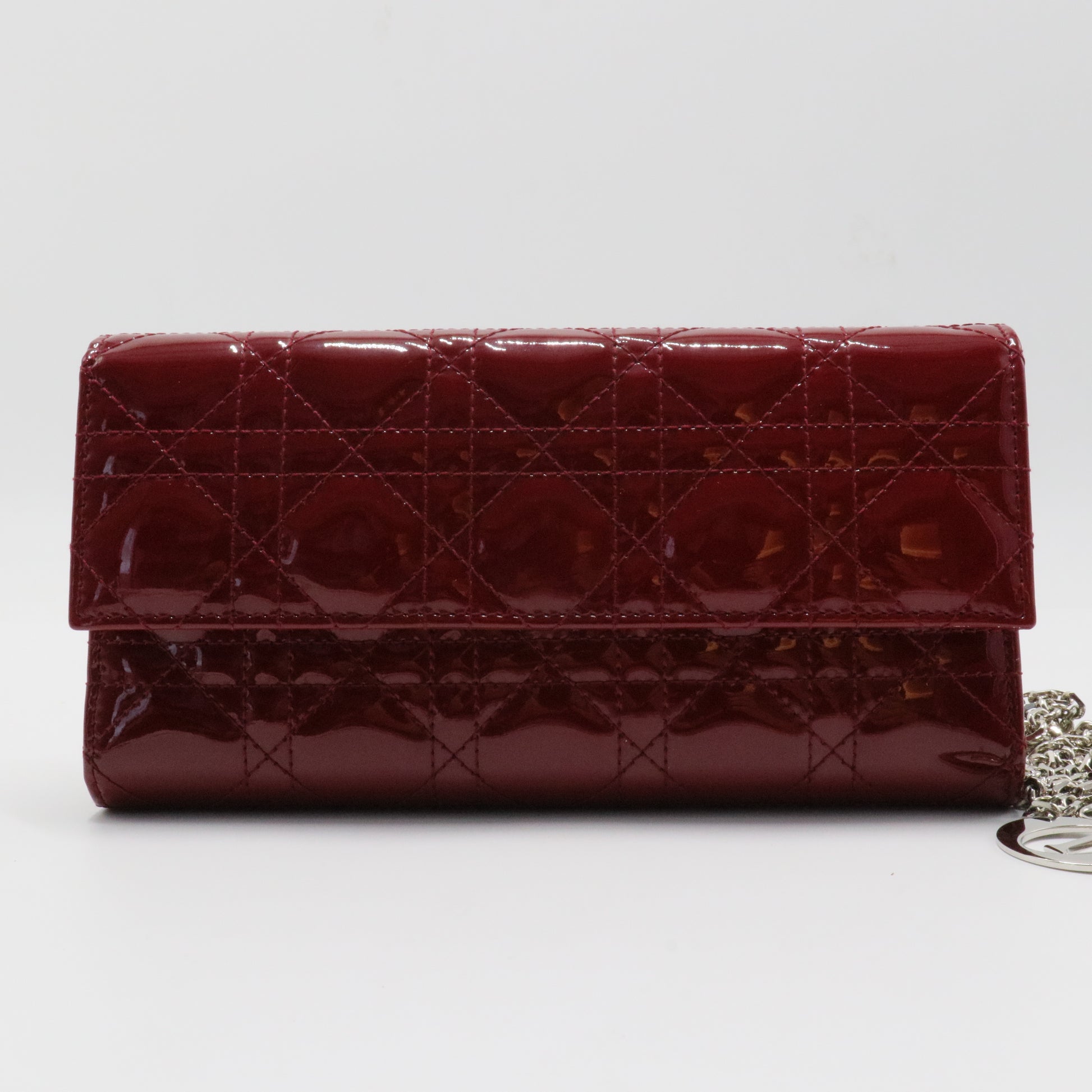 Lady Dior Rendez Vous Short Chain Wallet Cannage Quilt Patent