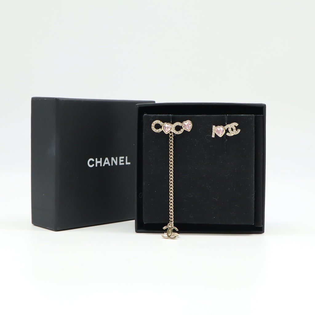Chanel I Love CC Asymmetric Drop Earrings W21735