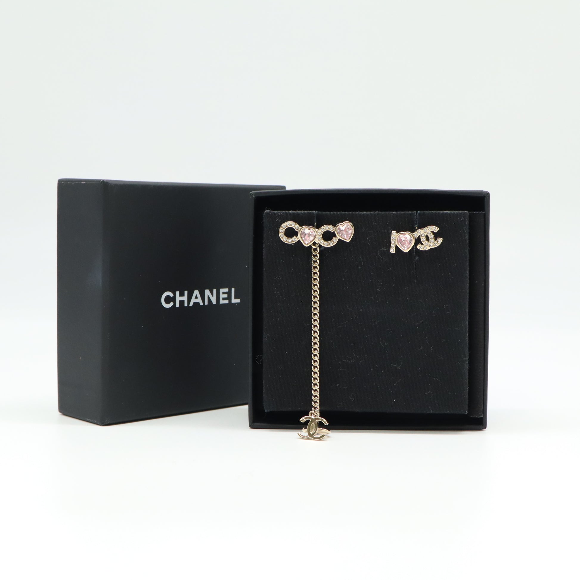 Chanel I Love CC Asymmetric Drop Earrings W21735