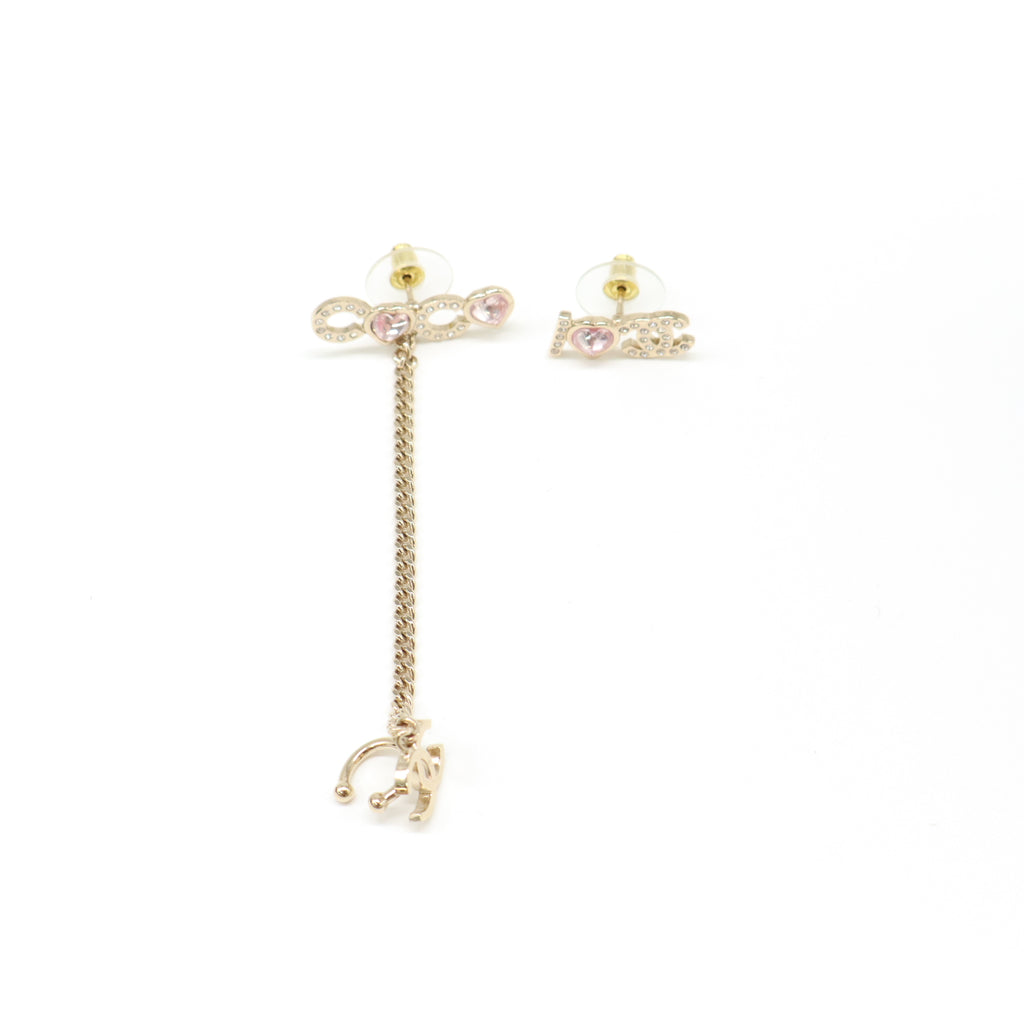 Chanel I Love CC Asymmetric Drop Earrings W21735
