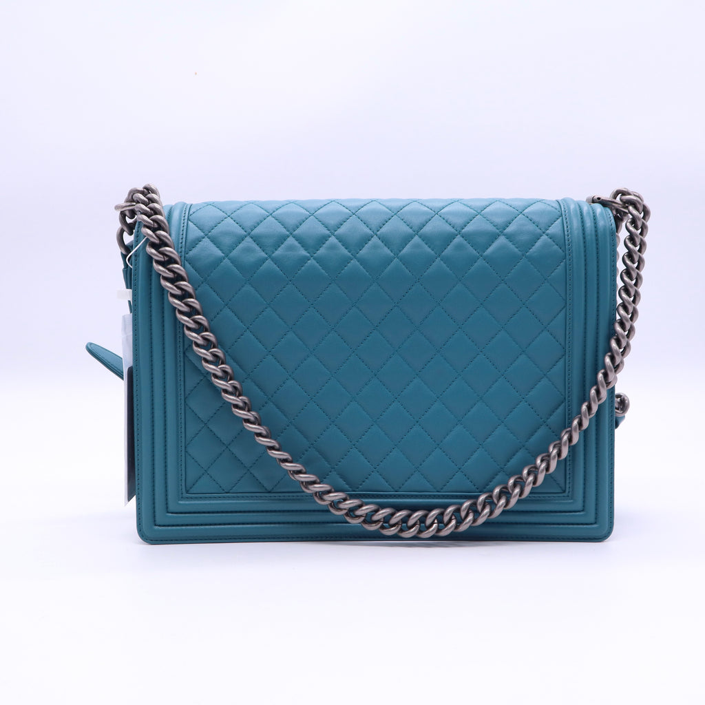 Boy Flap Bag Quilted Lambskin Large Twins LDJ3604