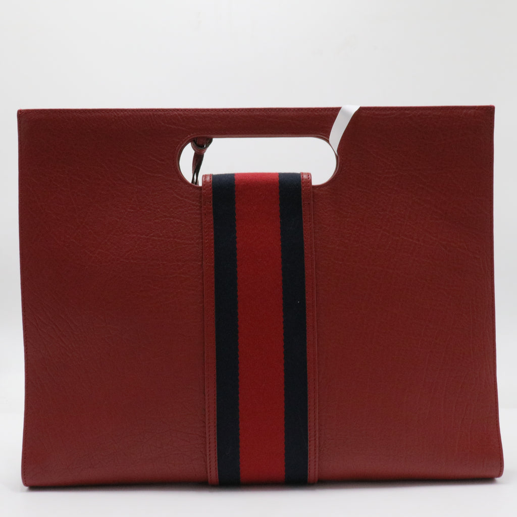 Calfskin Web Padlock Tote