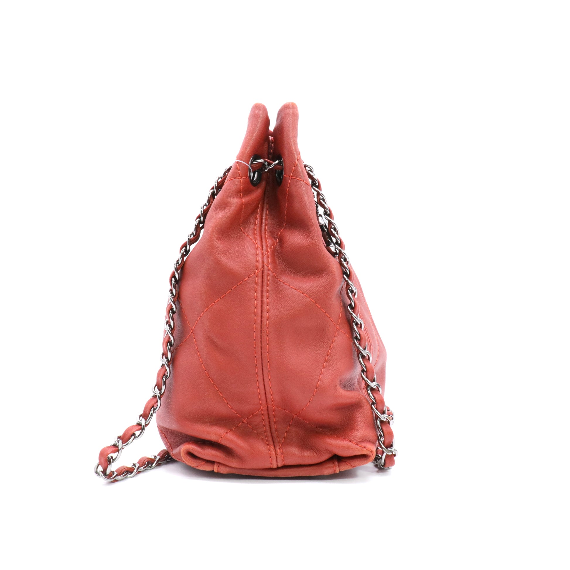 Lambskin Small Soft Touch Shoulder Bag red twins