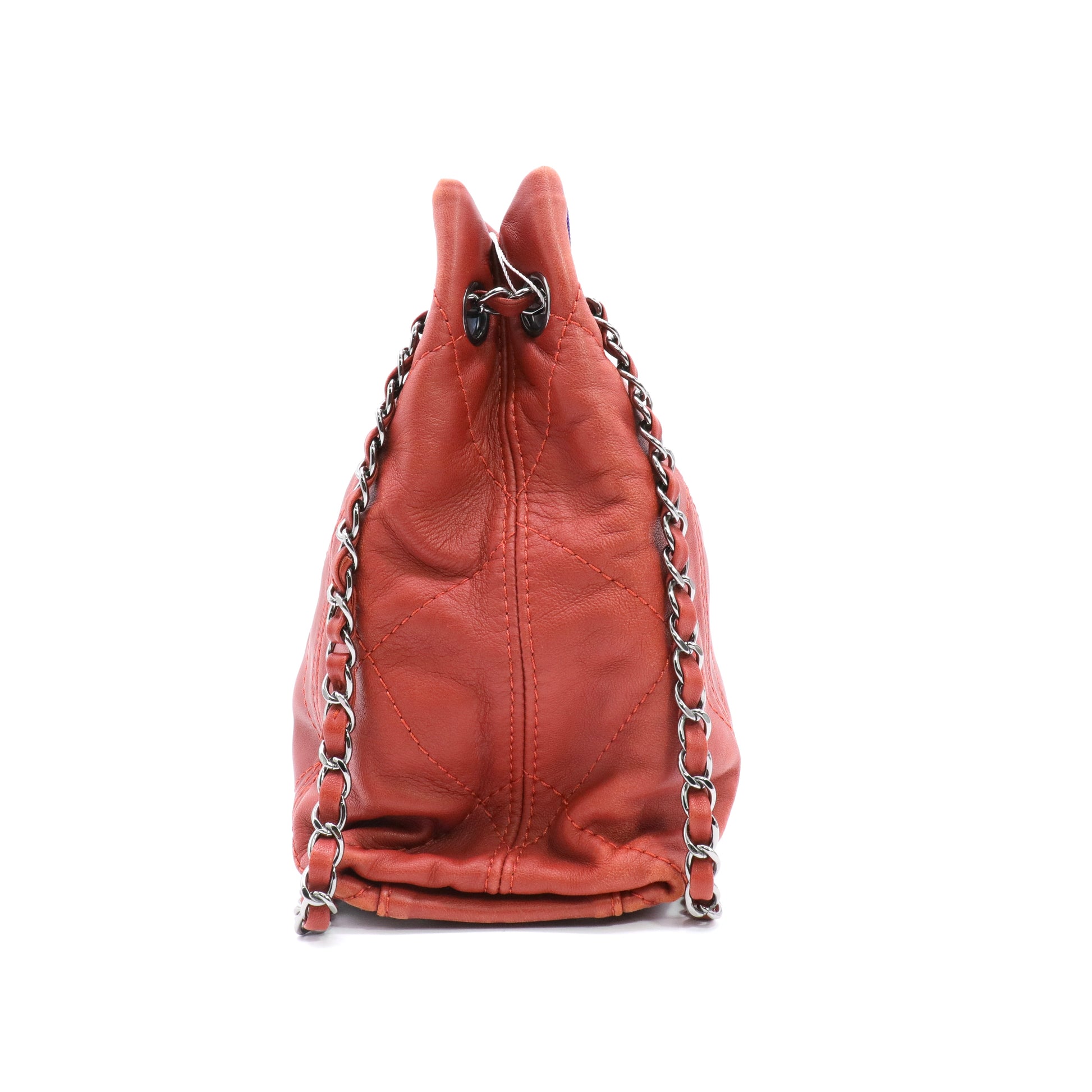 Lambskin Small Soft Touch Shoulder Bag red twins