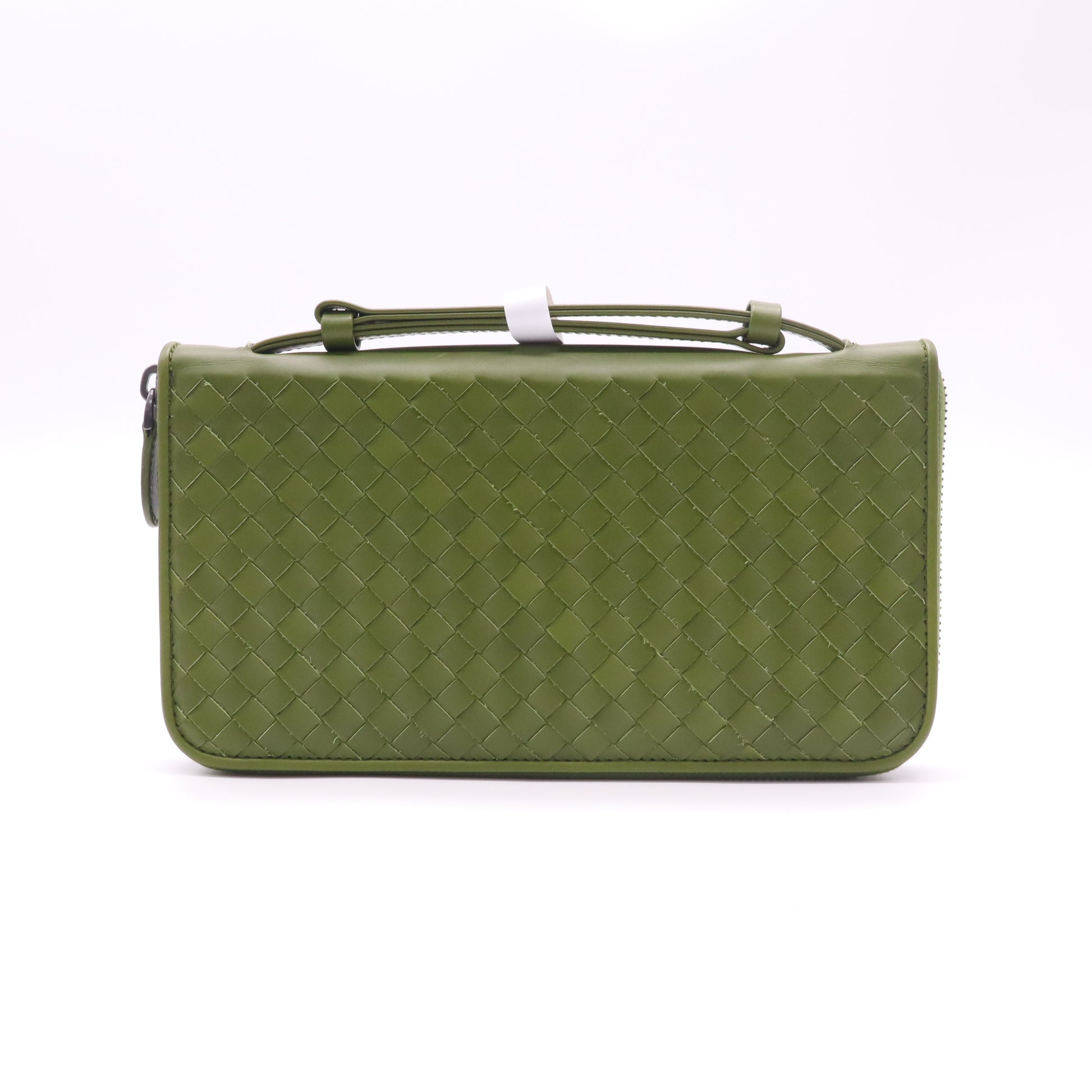 Leather Clutch Men's Green W22664
