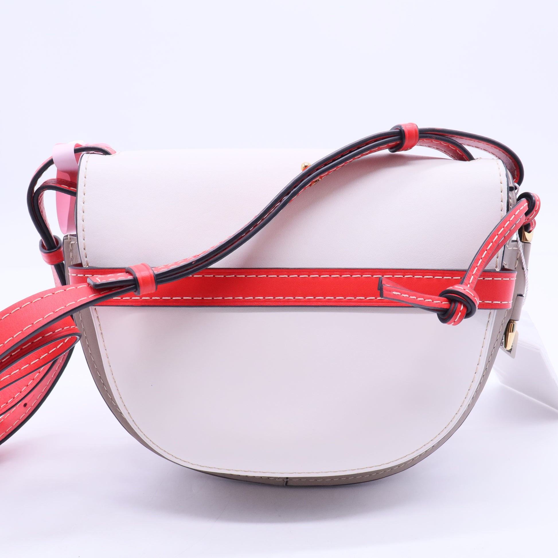 Loewe Small Gate Crossbody Bag White Red Taupe twins LDJ2774