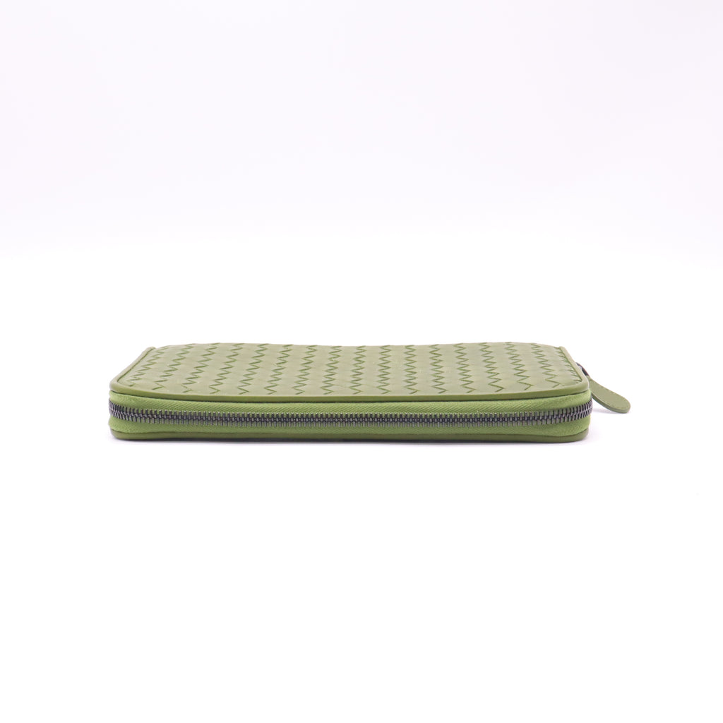 Leather Clutch Men's Green W22664