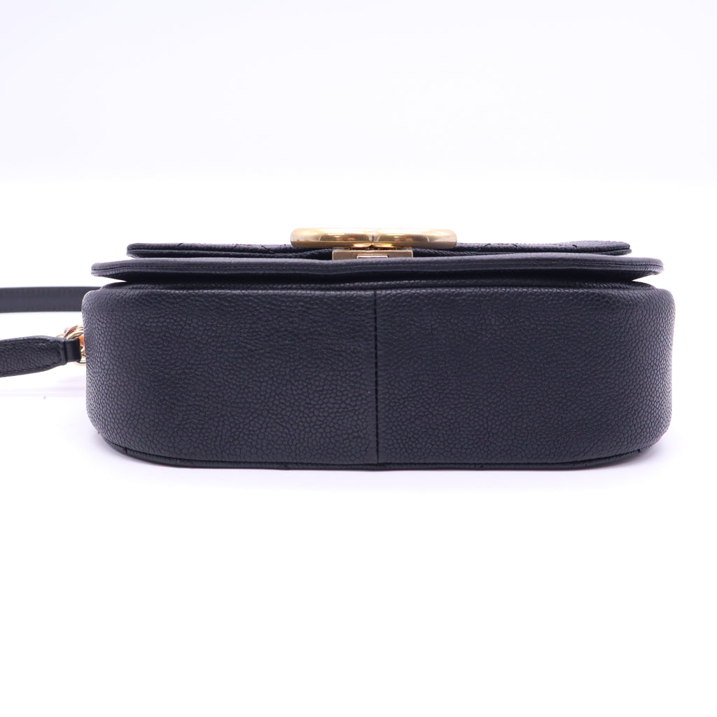 Chanel Black Quilted Caviar Leather Paris-Cuba Thread Around Flap Bag twins LDJ3607